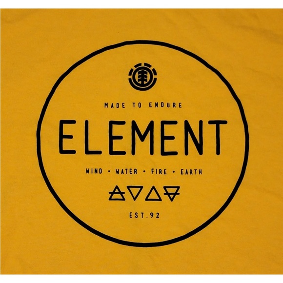 Vintage Element Skateboard Skater Streetwear Skate T-Shirt Size Men's XL Yellow - Picture 2 of 5